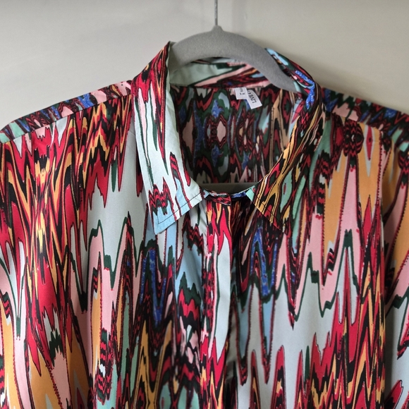 NWT Live 4 Truth Colorful Patterned Plus Kaftan Statement Top - Size 1X - Picture 4 of 8